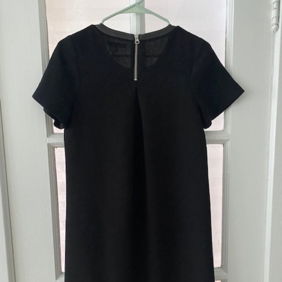 Madewell Leather Trimmed Shift Dress - Picture 6 of 7